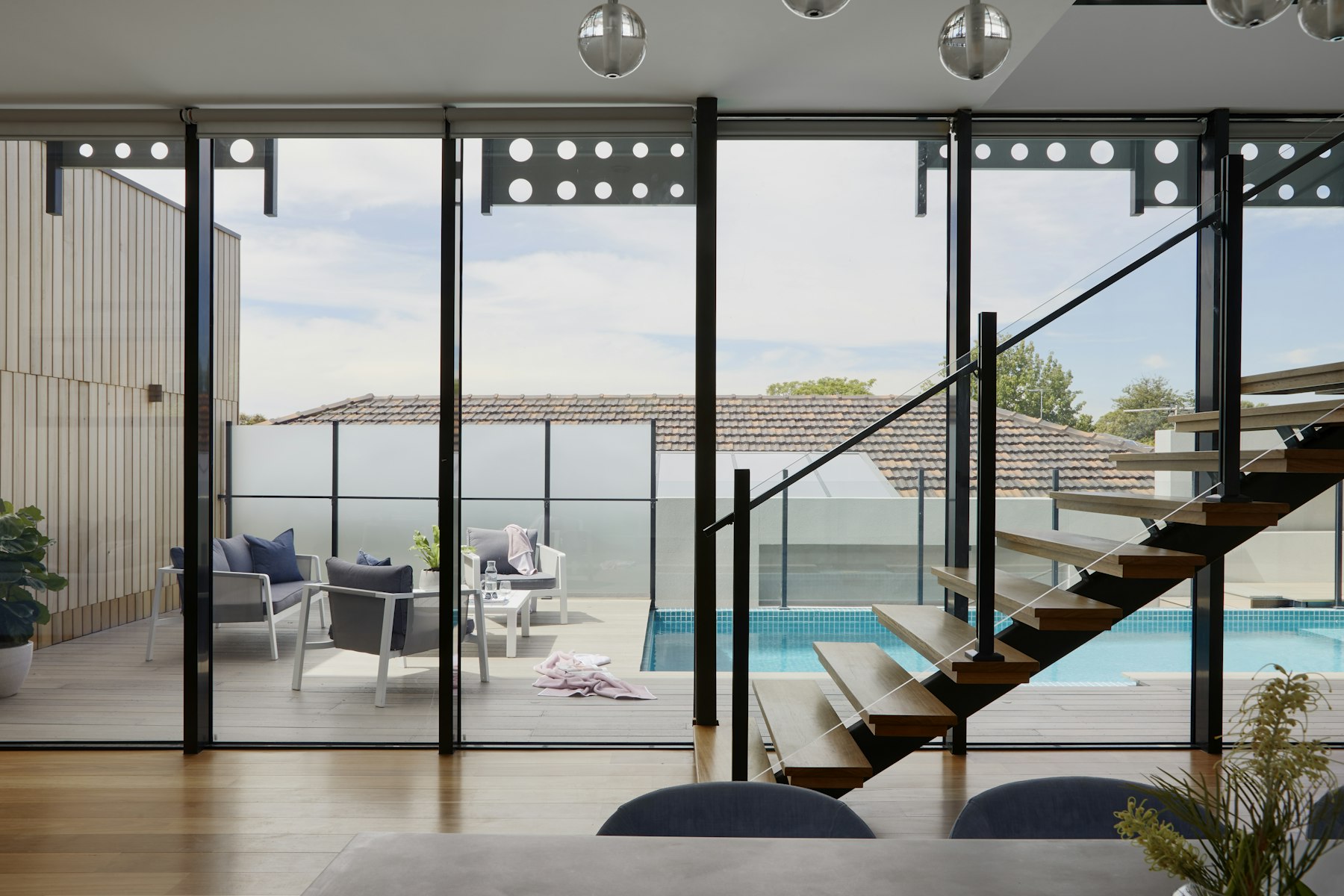 Concrete and glass residence designed by Northcott Studio in London Ontario