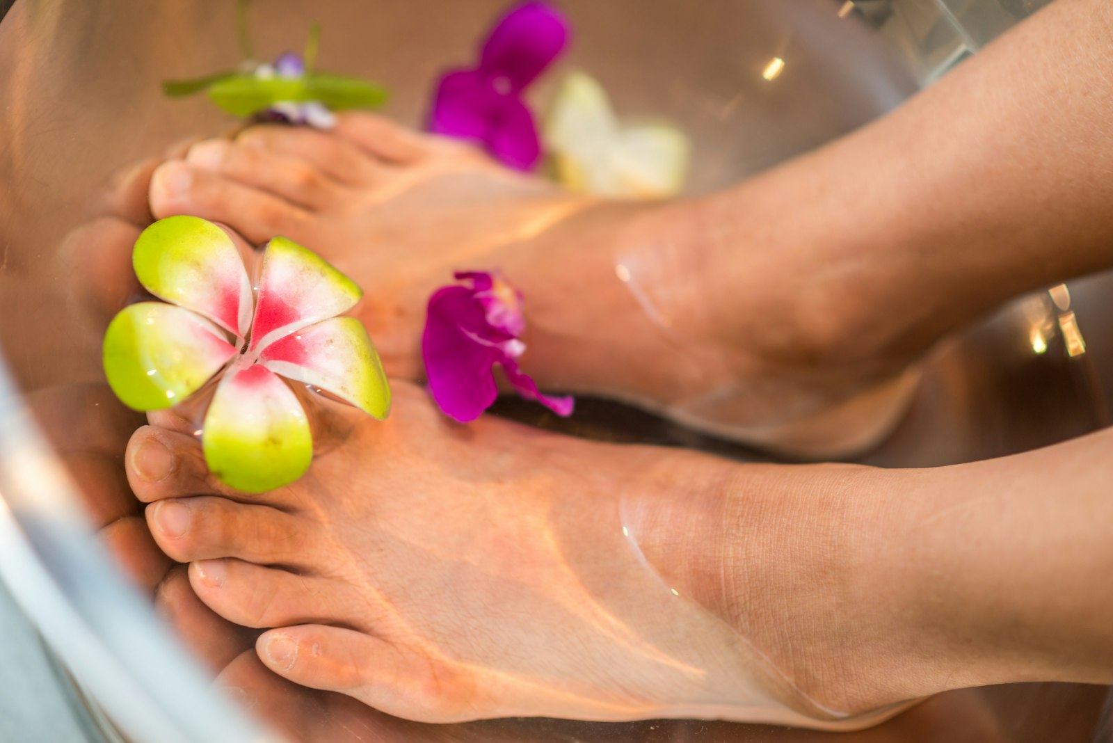 Spa pedicure polish nail art at Lacquer Lab nail studio in London Ontario