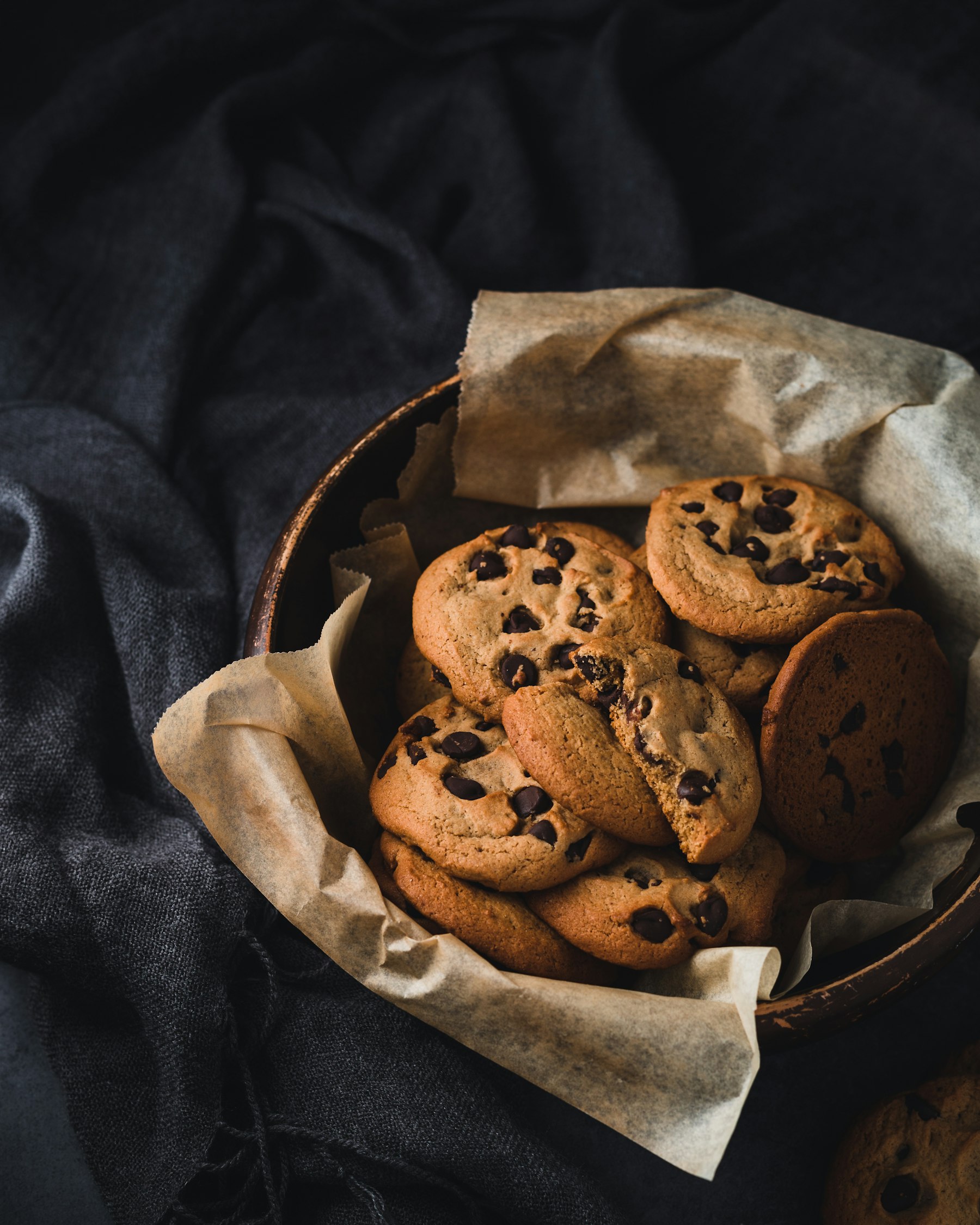 A stack of cookies