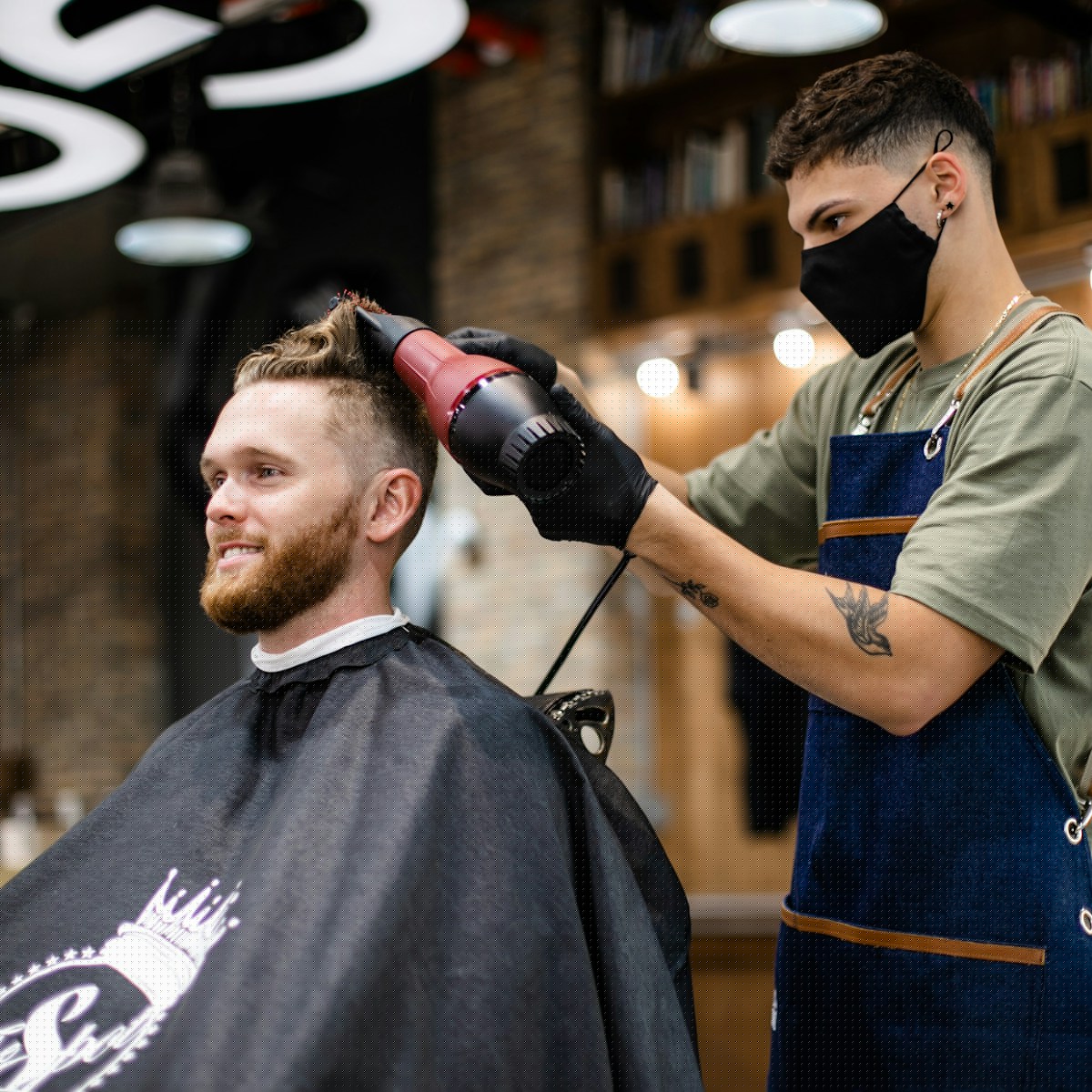 Barbershop work in progress at Golden Hair Salon