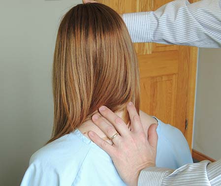 Chiropractic adjustment in session