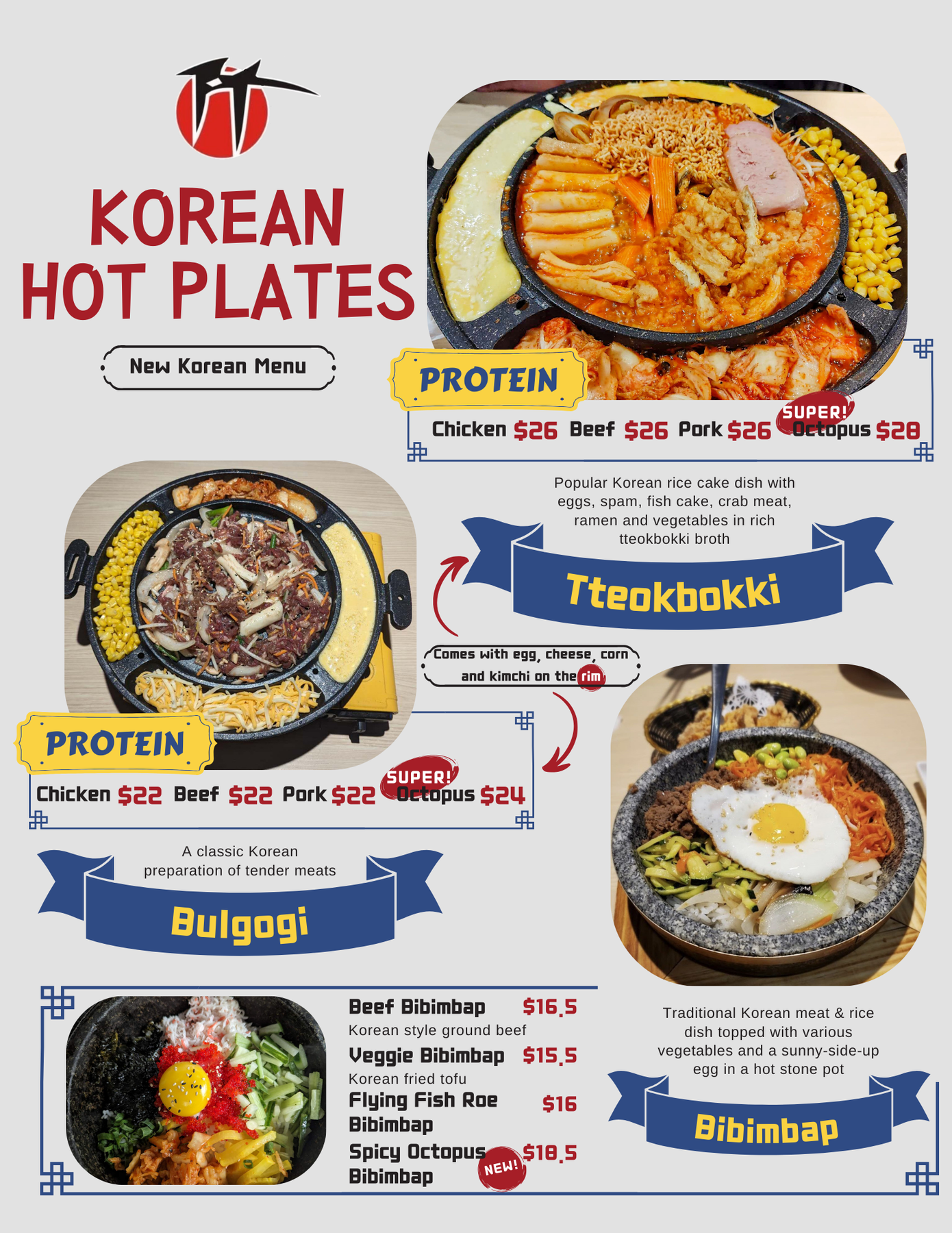 Korean hot plate at Také