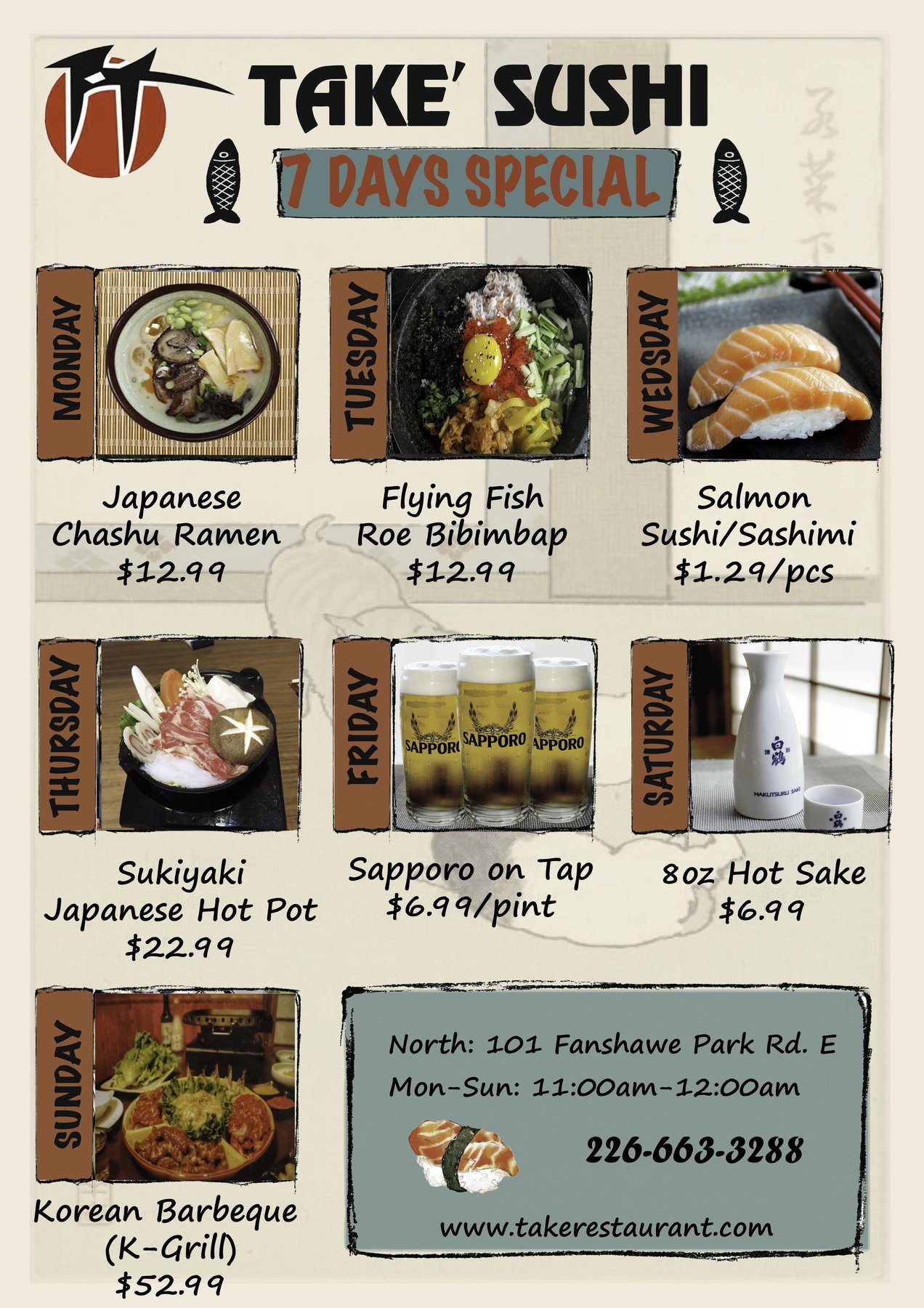 Take Sushi dish detail